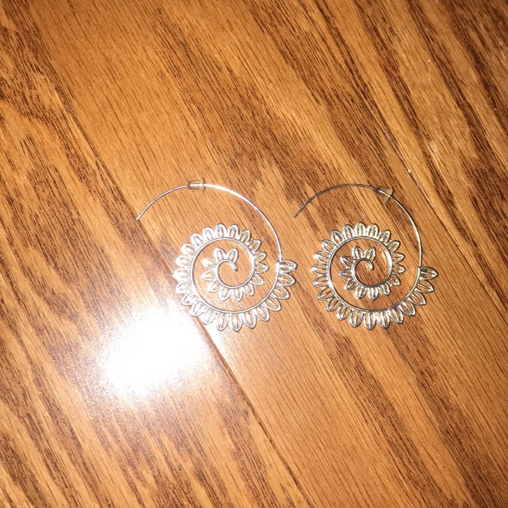 Circular Floral Earring Hoops